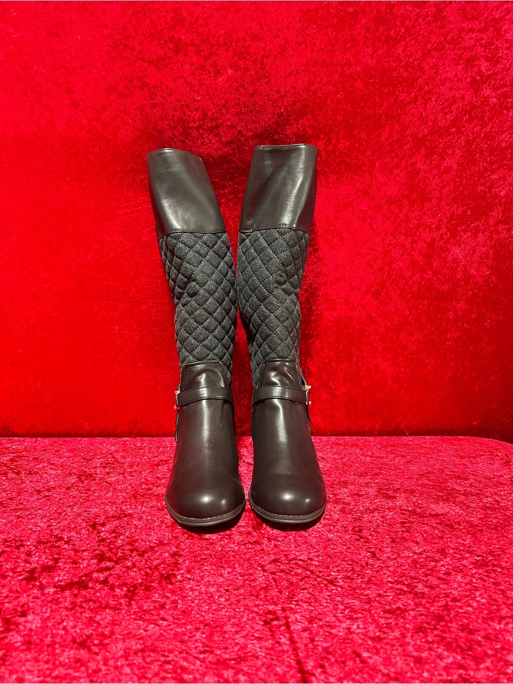 Charter Club Women's Helenn2 Brown/Grey Knee High Riding Boot Sz 7M